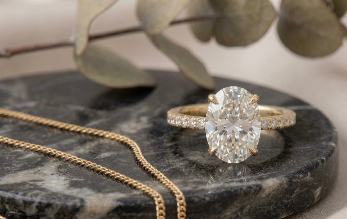 Bague Ovale Diamant – Élégance & Raffinement