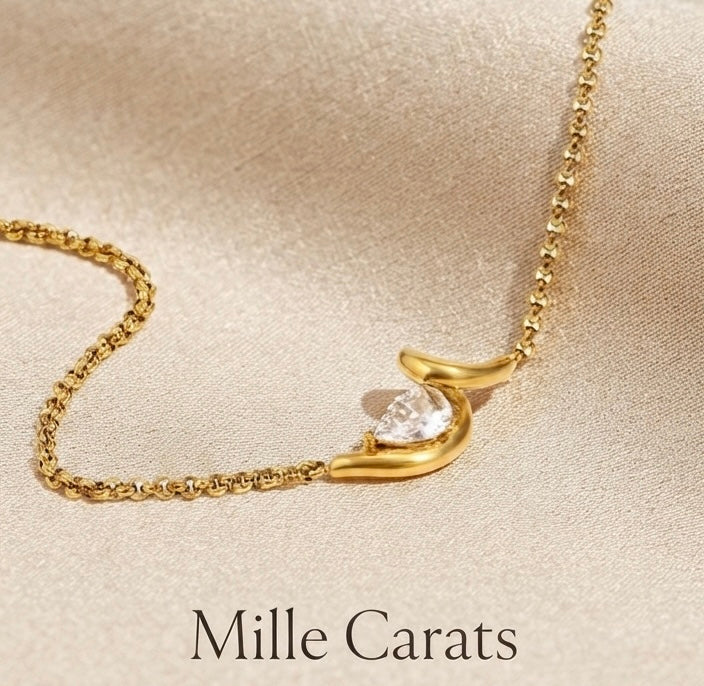 Collier Goutte d’Eau Doré