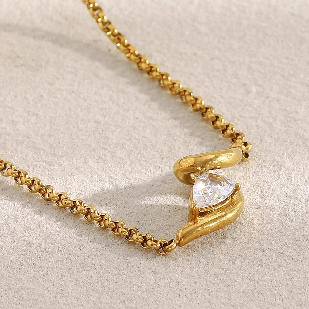 Collier Goutte d’Eau Doré