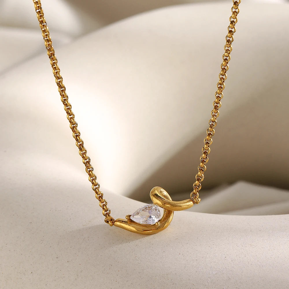 Collier Goutte d’Eau Doré